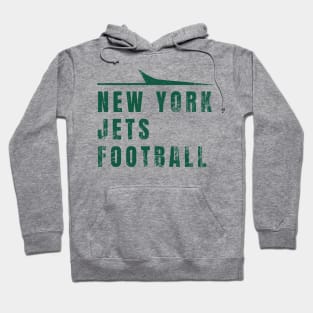 New York Jets Football Distressed Green Text Hoodie